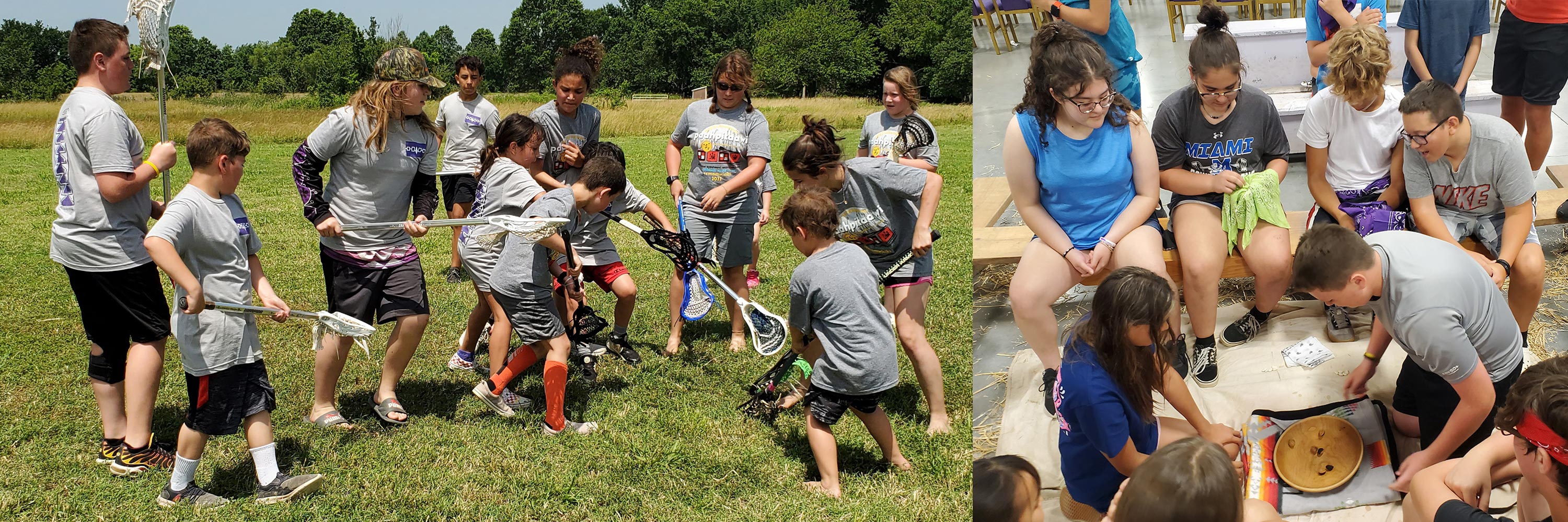 Kids playing at camp