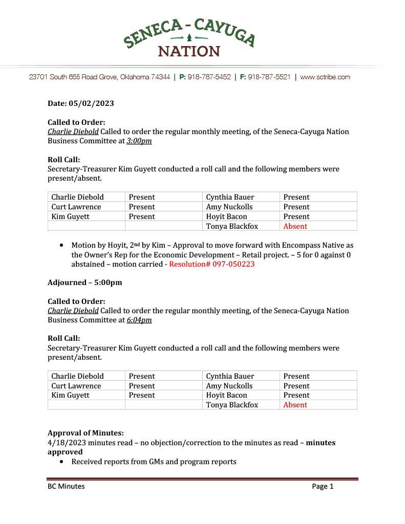 BC Minutes 05.02.23
