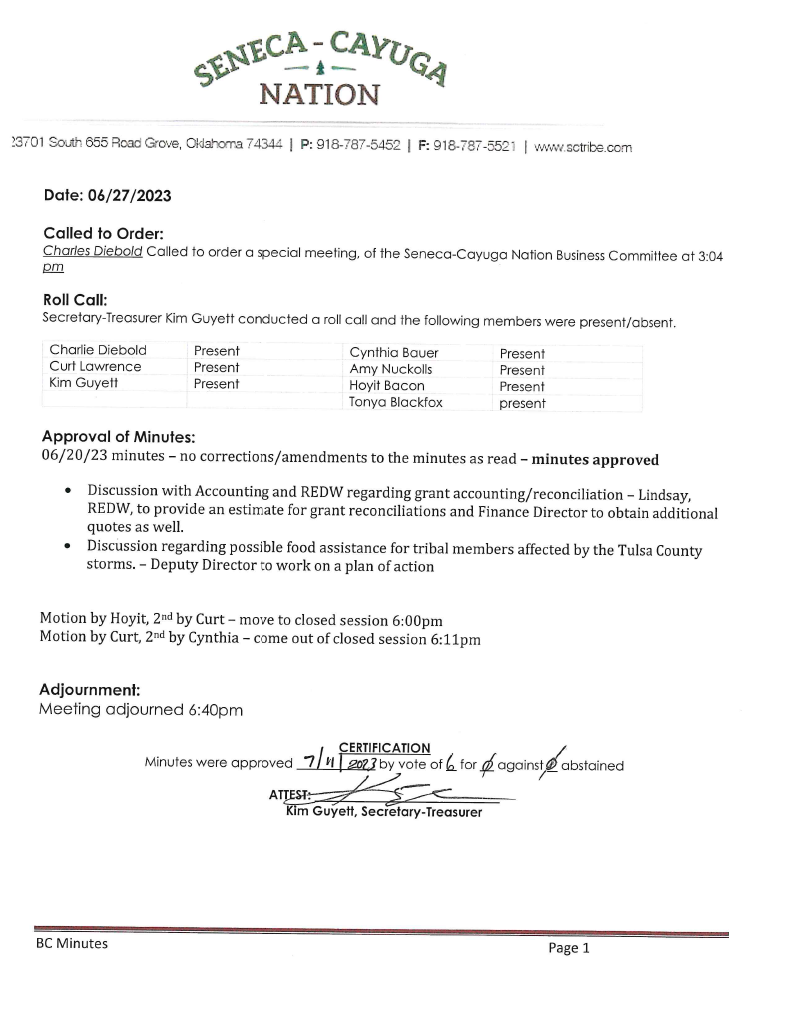 BC Minutes 06.27.23