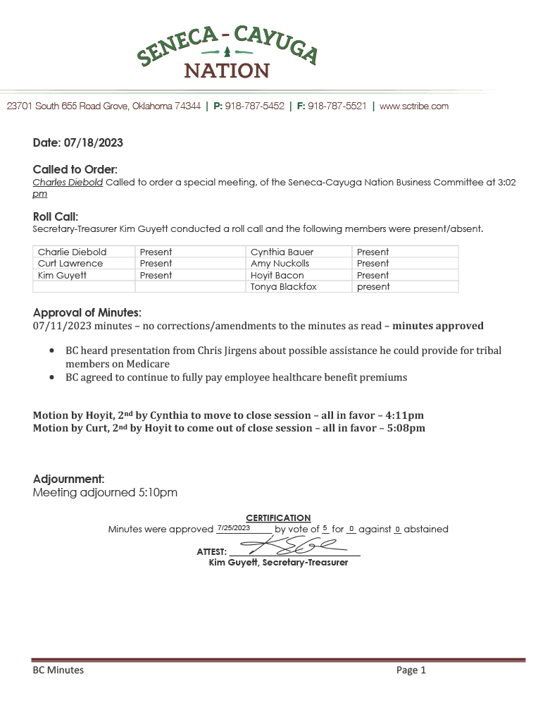 BC Minutes 07.18.23
