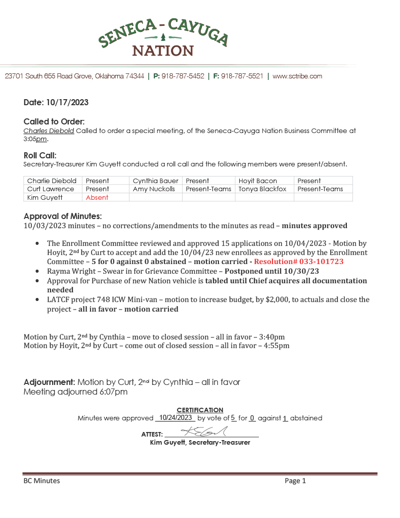 BC  Minutes 10.17.23