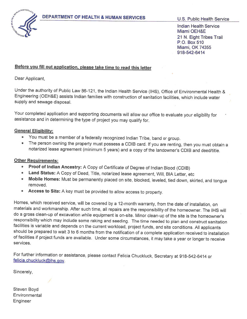 IHS Sanitation Service Application